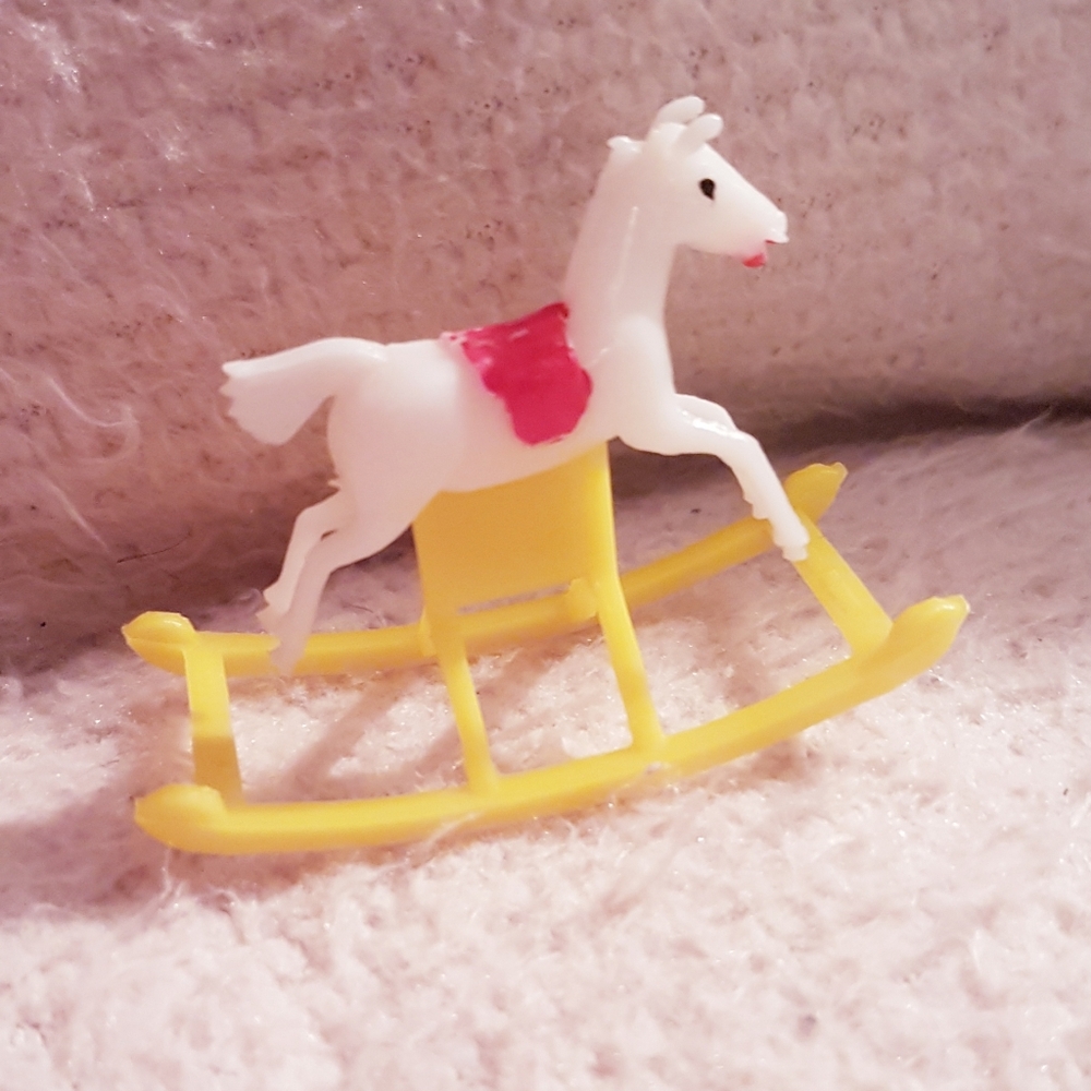Rocking Horse Toy Doll House Hong Kong 2 in 1 Toy Plastic Vintage